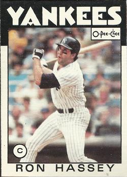 1986 O-Pee-Chee Baseball Cards 157     Ron Hassey